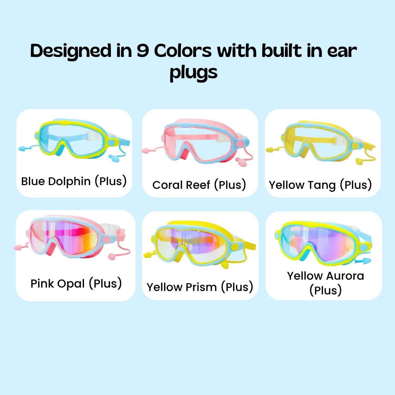 TibaToesβ’ Clip-On Swim Goggles