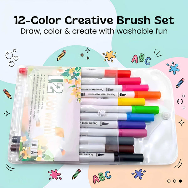 TibaToes™ RainbowBrush Dual-Tip Marker Set