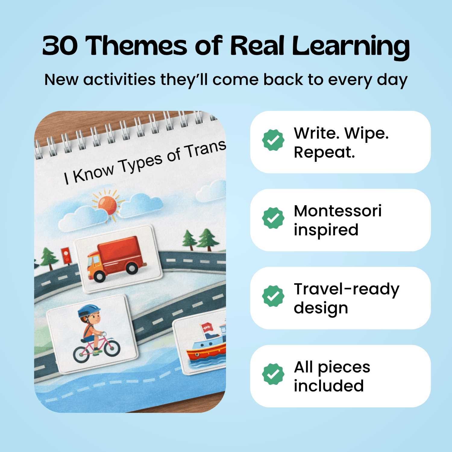 TibaToes™ Montessori Preschool Busy Book