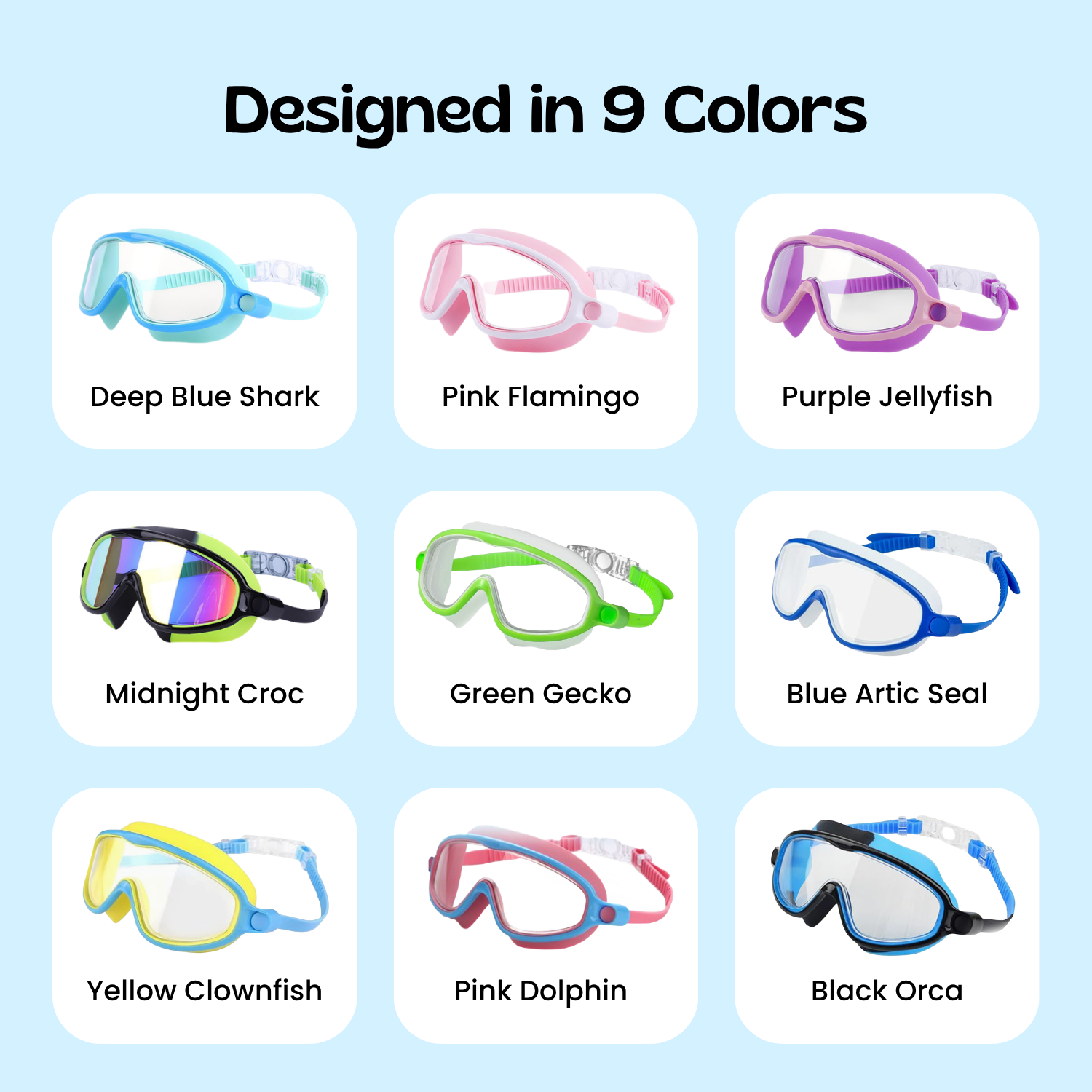 TibaToesβ’ Clip-On Swim Goggles