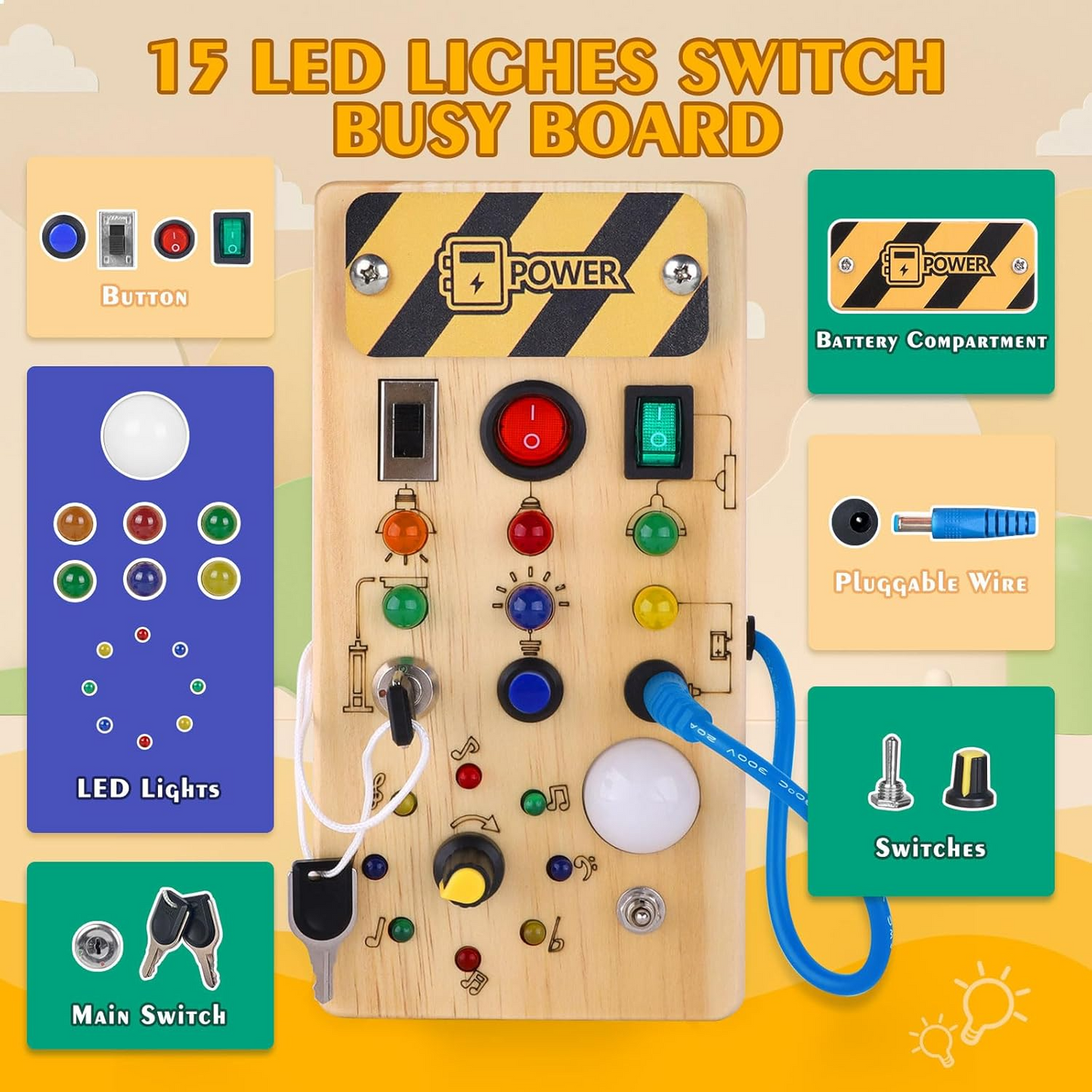 TibaToes™ Montessori Switch Board