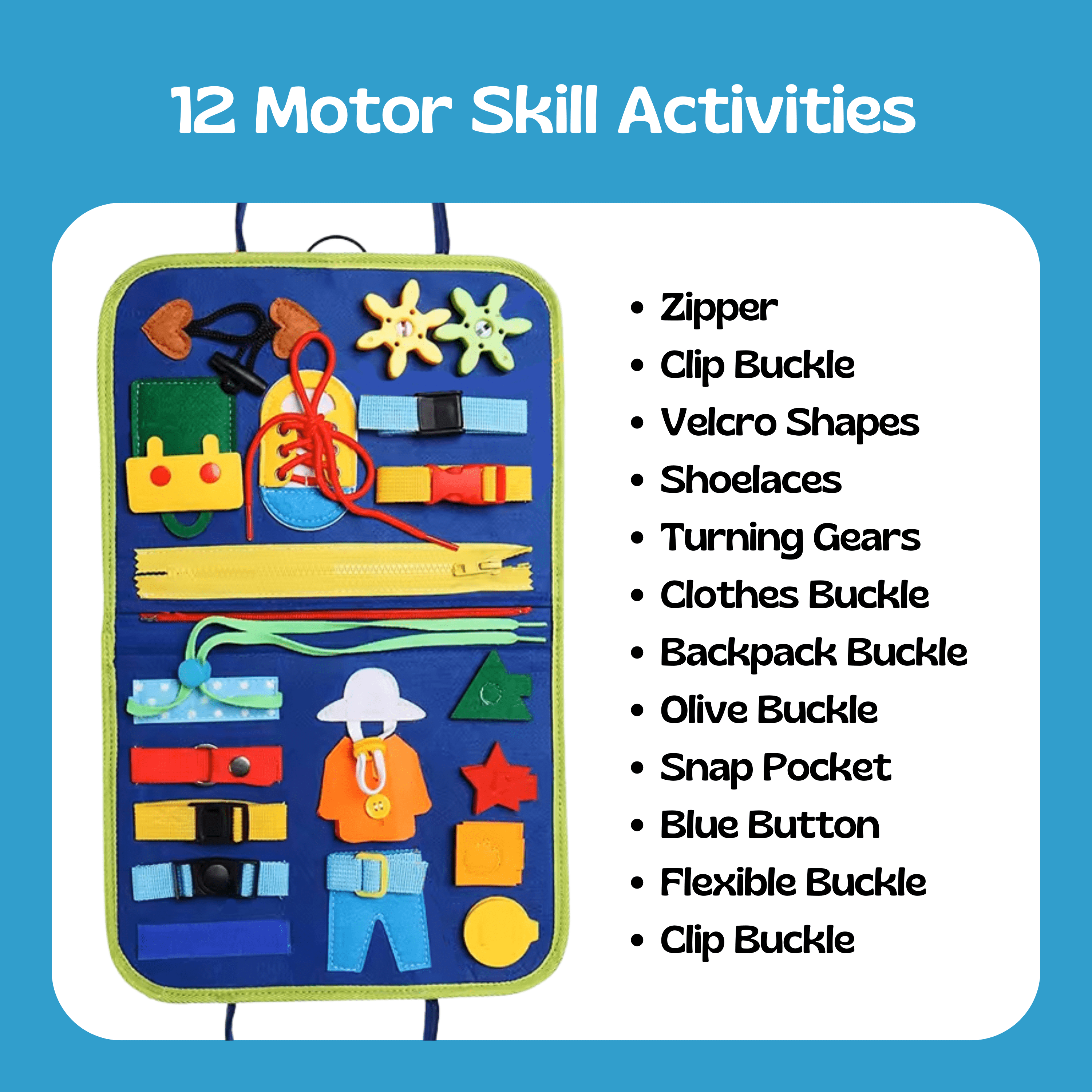TibaToes™ Montessori Busy Board
