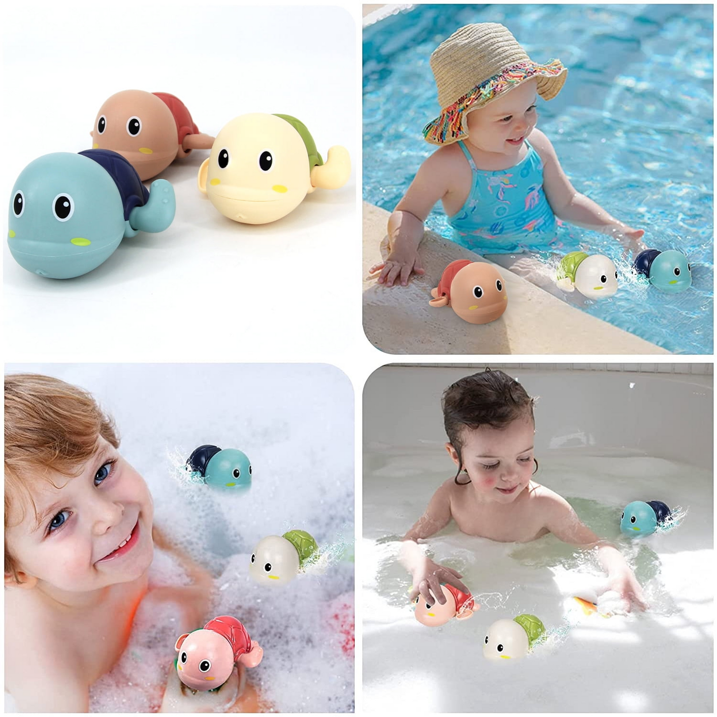 TibaToes™ 3-Pack Turtle Bathtub Toys