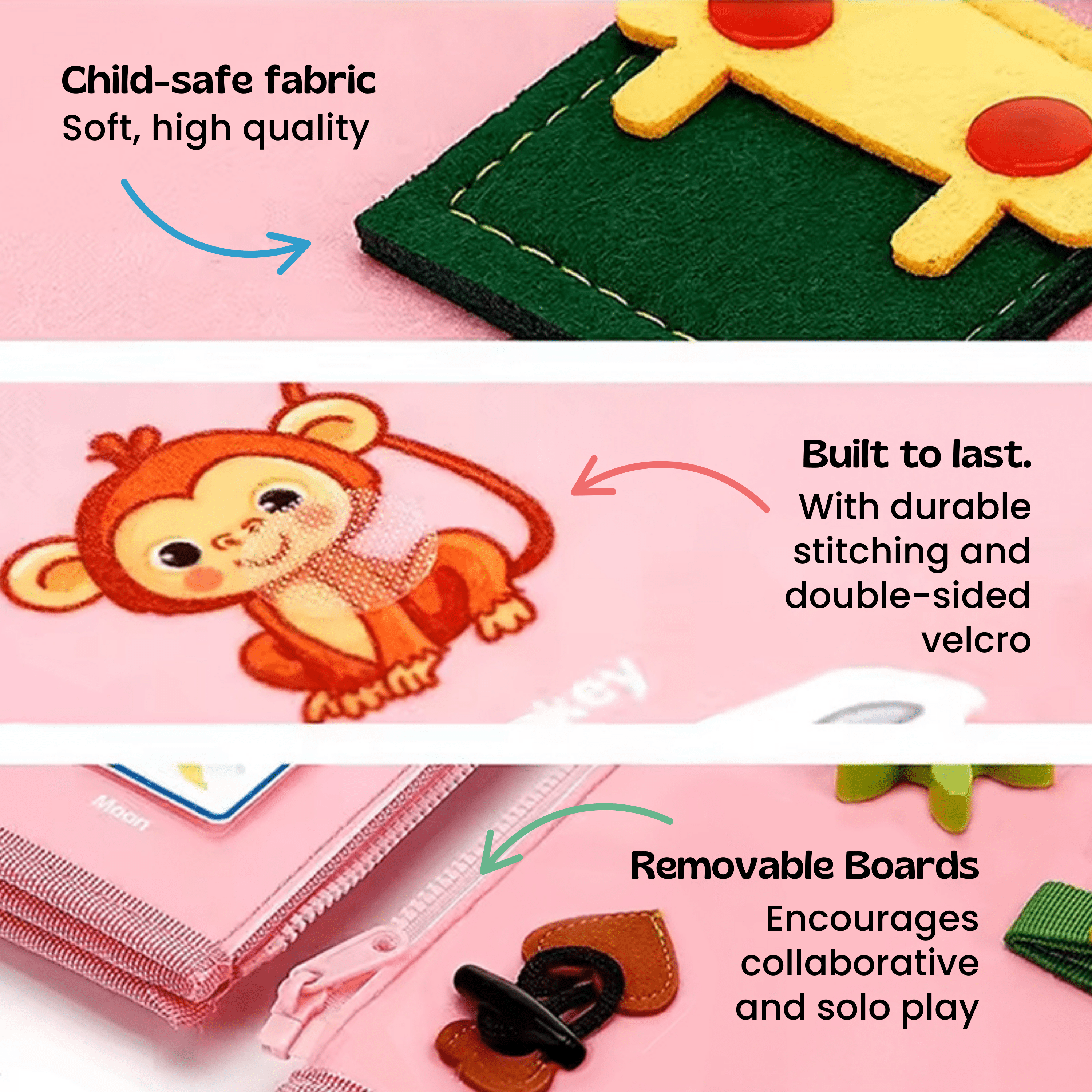 TibaToes™ Montessori Busy Board