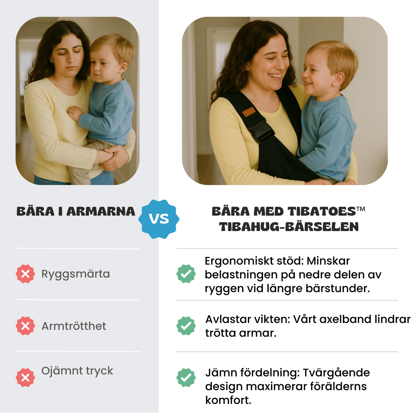 TibaToes™ TibaHug-bärsele