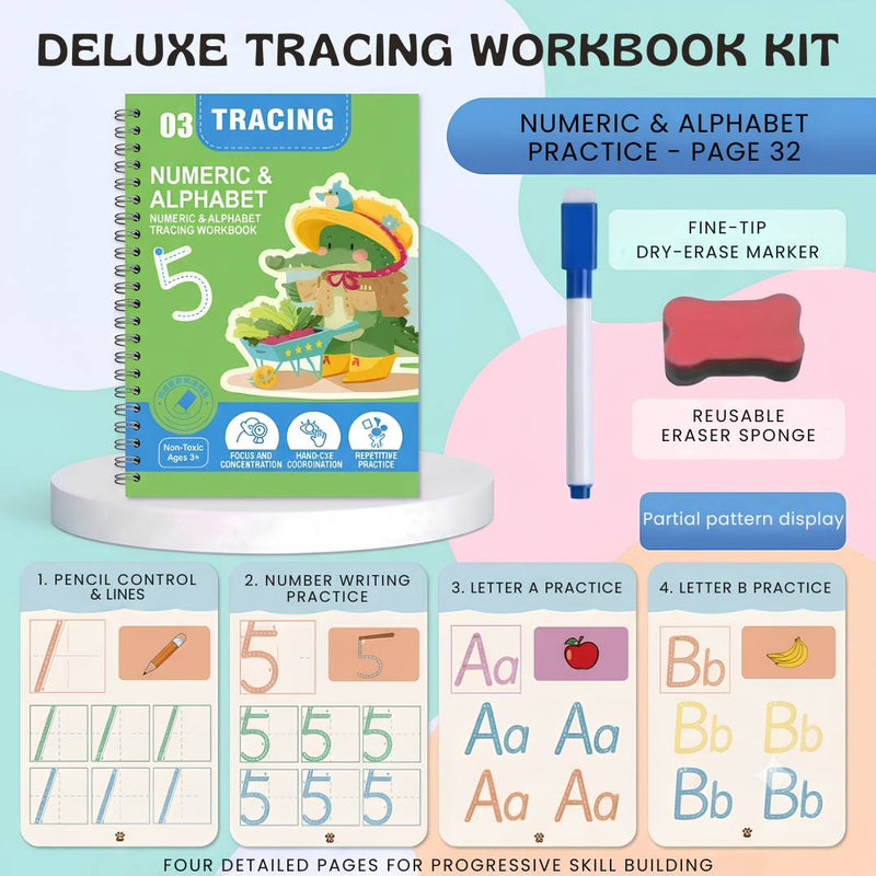 TibaToes™ TraceBuddy Reusable Pen Control Books