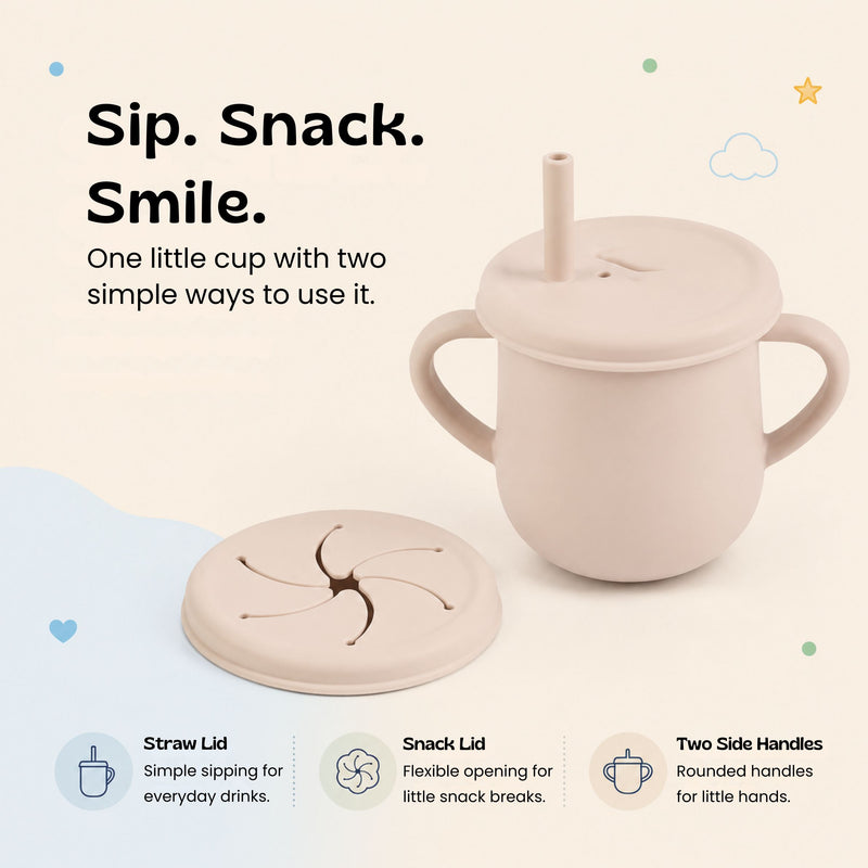 TibaToes™ Sip & Snack Silicone Training Cup