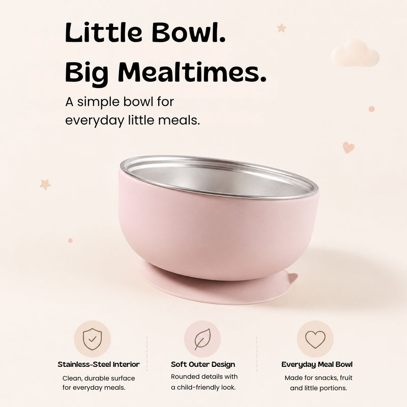 TibaToes™ BearGrip Stainless Steel Suction Bowl
