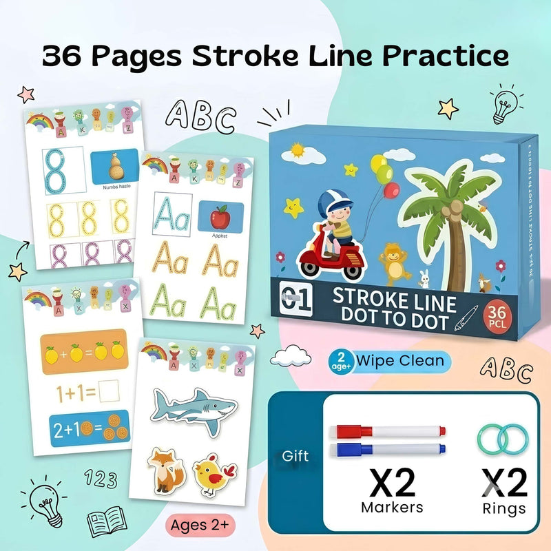 TibaToes™ Trace & Grow Reusable Writing Books
