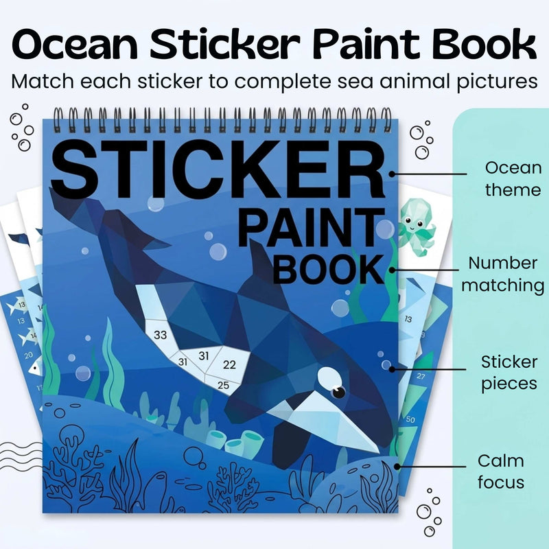 TibaToes™ StickerPaint Number Art Book