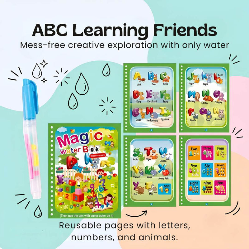 TibaToes™ Mess-Free Reusable Water Coloring Books