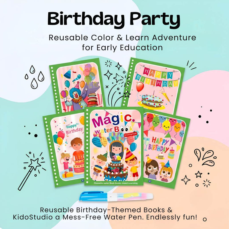 TibaToes™ Mess-Free Reusable Water Coloring Books