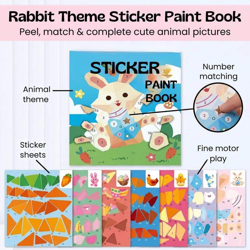 TibaToes™ StickerPaint Number Art Book