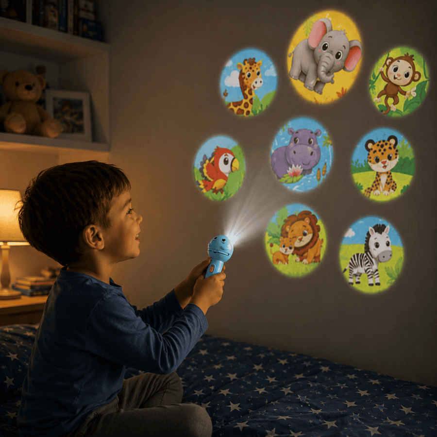 TibaToes Animal Story Projection Flashlight