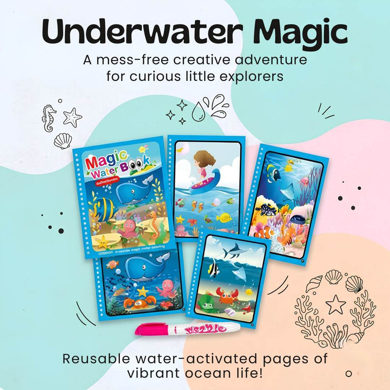 TibaToes™ Mess-Free Reusable Water Coloring Books