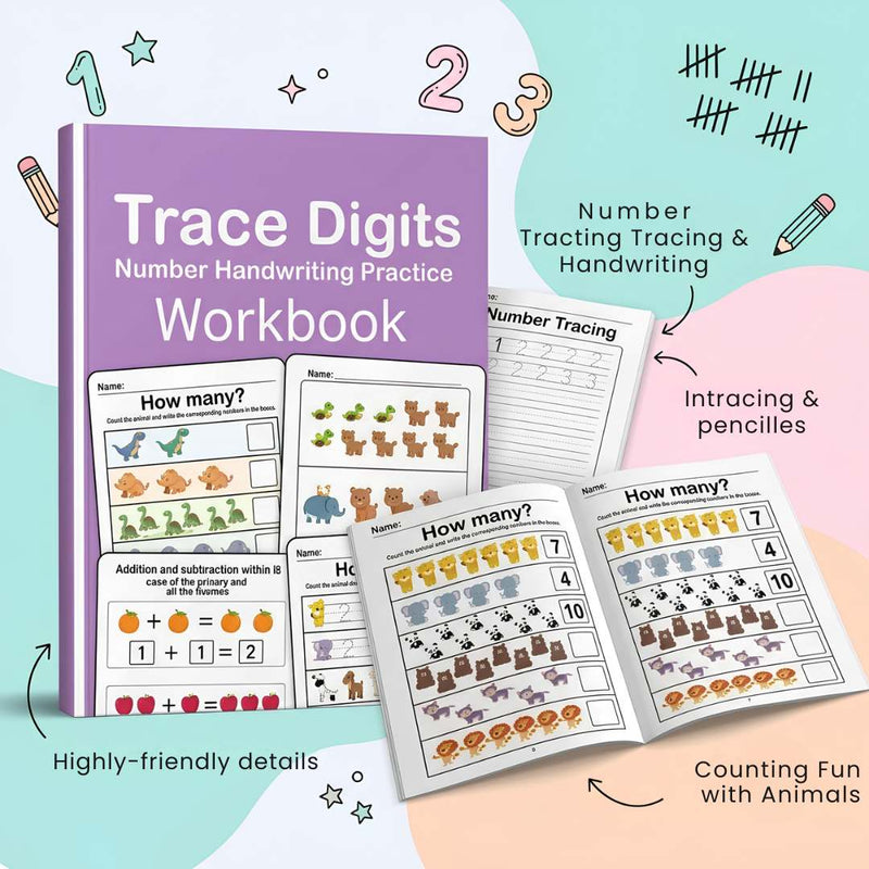 TibaToes™ Count & Trace Math Workbook
