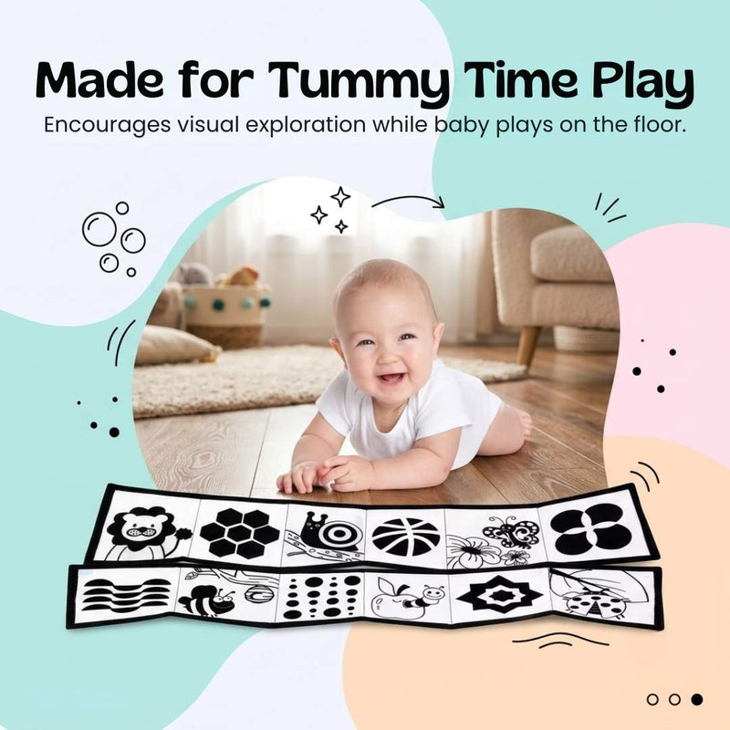 TibaToes Montessori Sensory Contrast Book