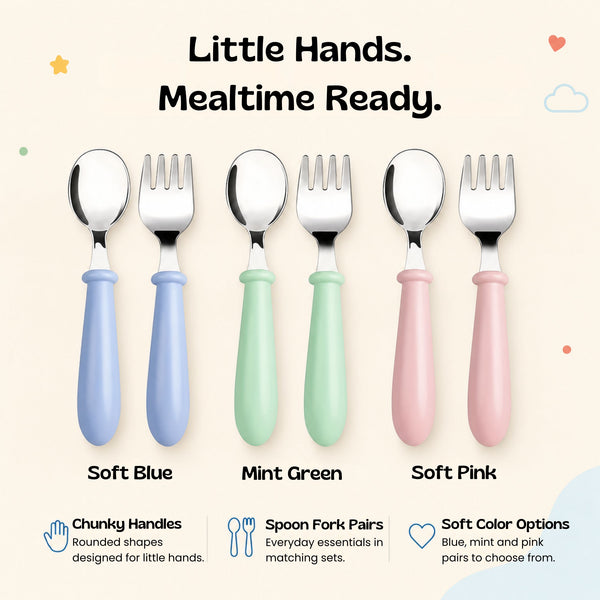 TibaToes™ LittleBite Toddler Fork & Spoon Set