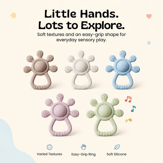 TibaToes™ LittleGrip Silicone Teether Rattle