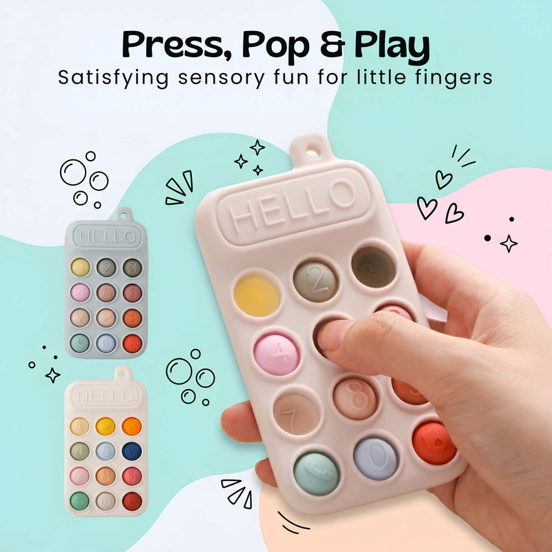 TibaToes™ Click & Calm Silicone Phone Teether