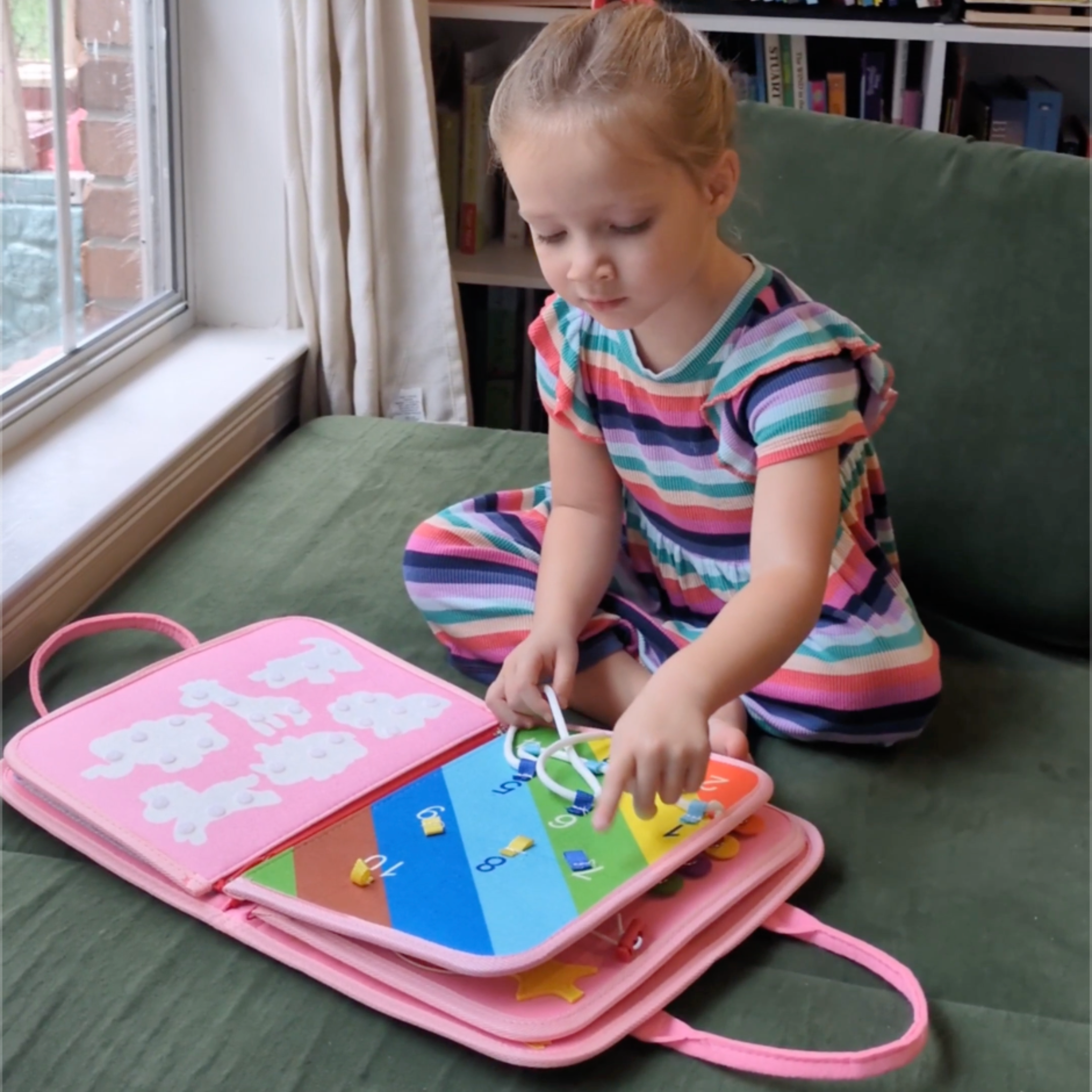 TibaToes™ Montessori Busy Board