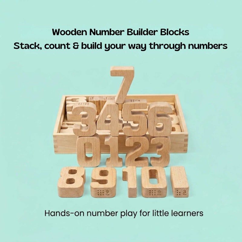 TibaToes™ NumberNest Wooden Counting Blocks