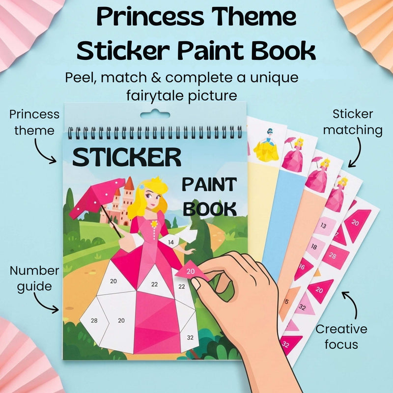 TibaToes™ StickerPaint Number Art Book