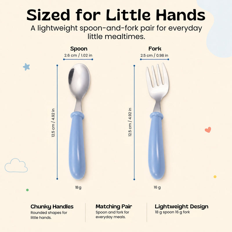 TibaToes™ LittleBite Toddler Fork & Spoon Set