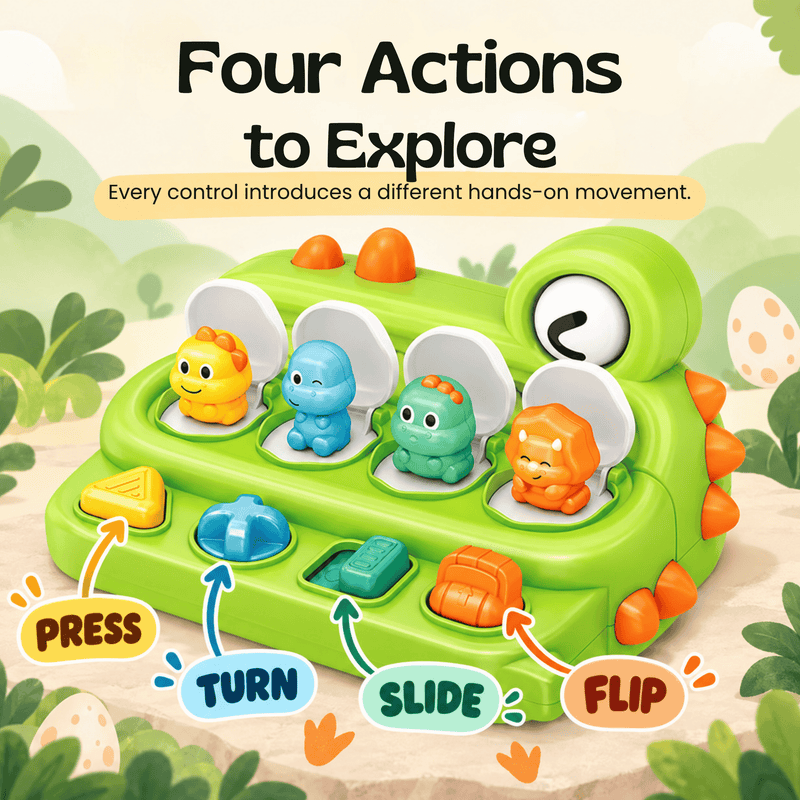 TibaToes™ Dino Pop-Up Switch Toy