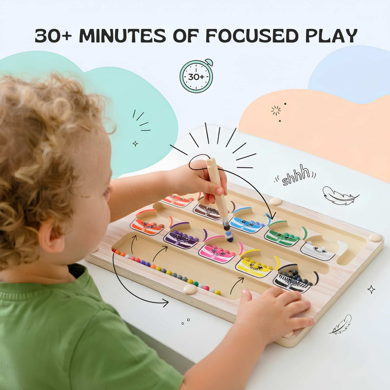 TibaToes™ Montessori Magnetic Monster Sorting Board