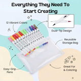TibaToes™ RainbowBrush Dual-Tip Marker Set