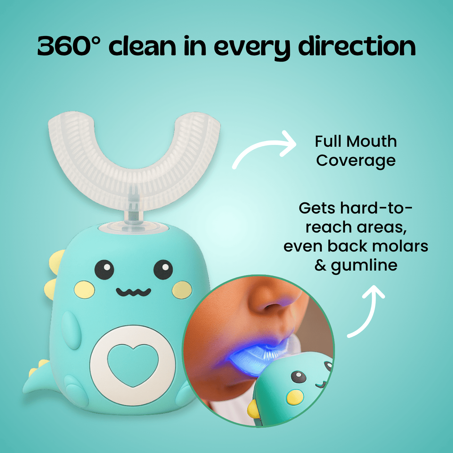 TibaToes™ EasyBrush 360° Ultrasonic Toothbrush