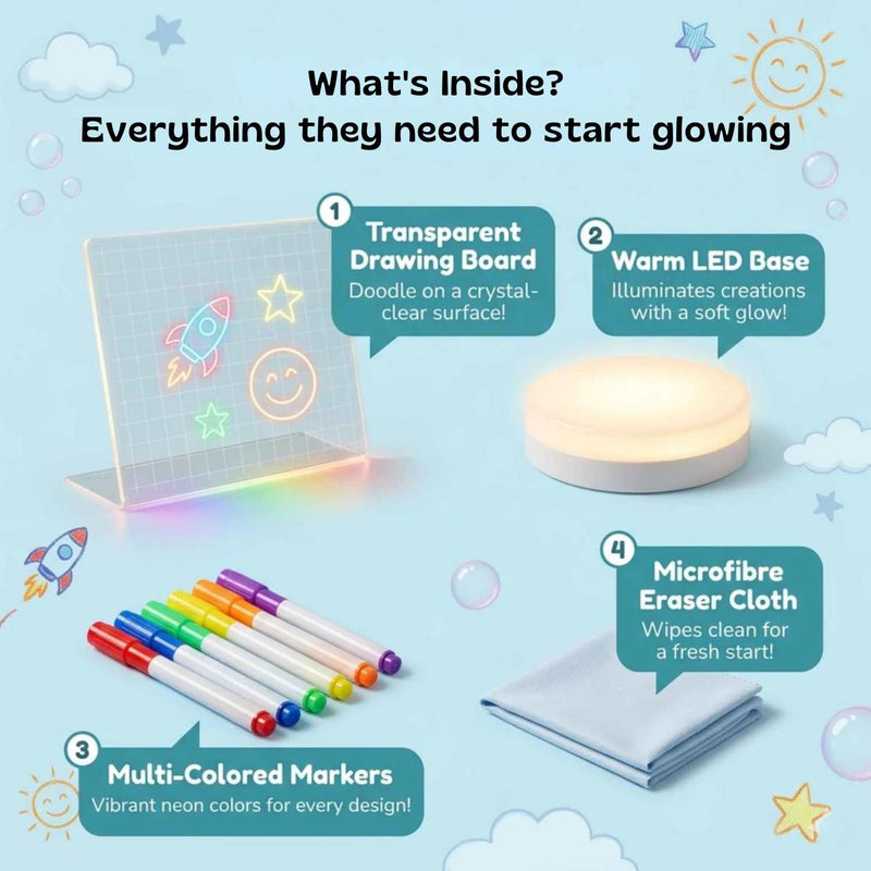 TibaToes™ GlowScribble Light-Up Drawing Board