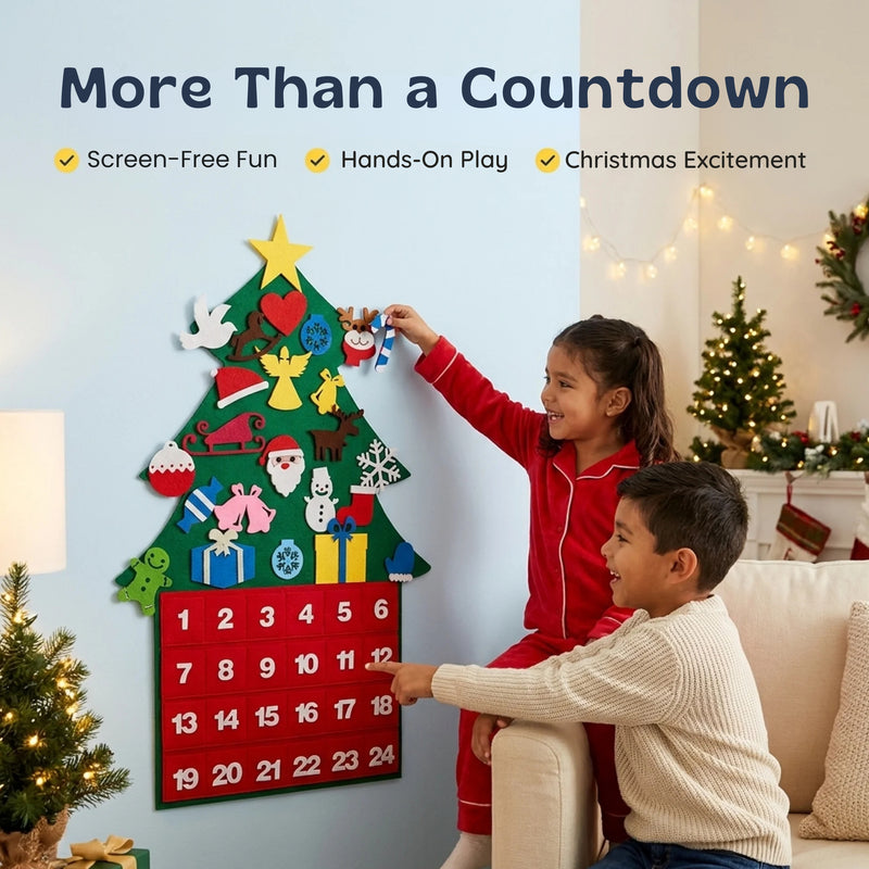 TibaToes™ Felt Christmas Countdown Tree