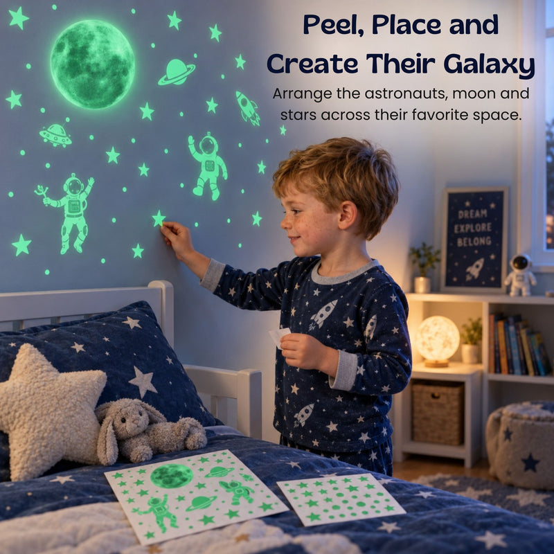 TibaToes™ MoonGlow Astronaut Wall Stickers