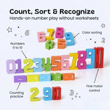 TibaToes™ StackNum Wooden Number Blocks