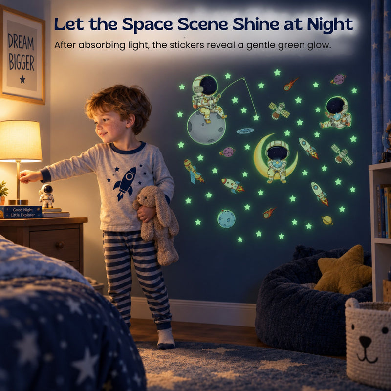 TibaToes™ Astronaut Night Glow Stickers
