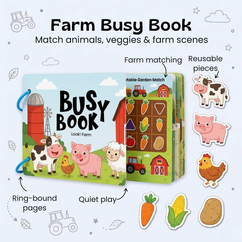 TibaToes™ Montessori Busy Book