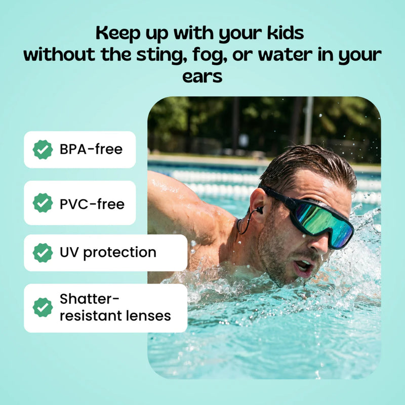 TibaToes™ Adult Clip-On Swim Goggles