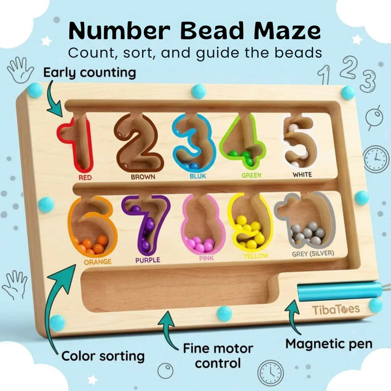 TibaToes™ MagniSort Color Maze Board
