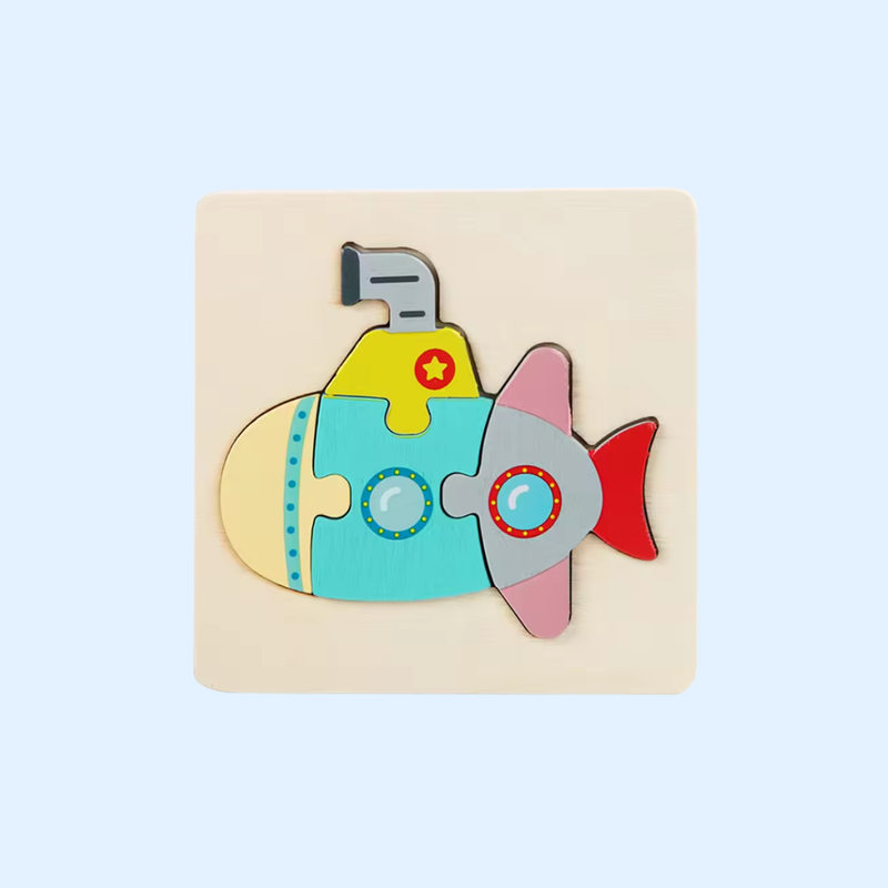 TibaToes™ Shape & Learn Wooden Puzzle