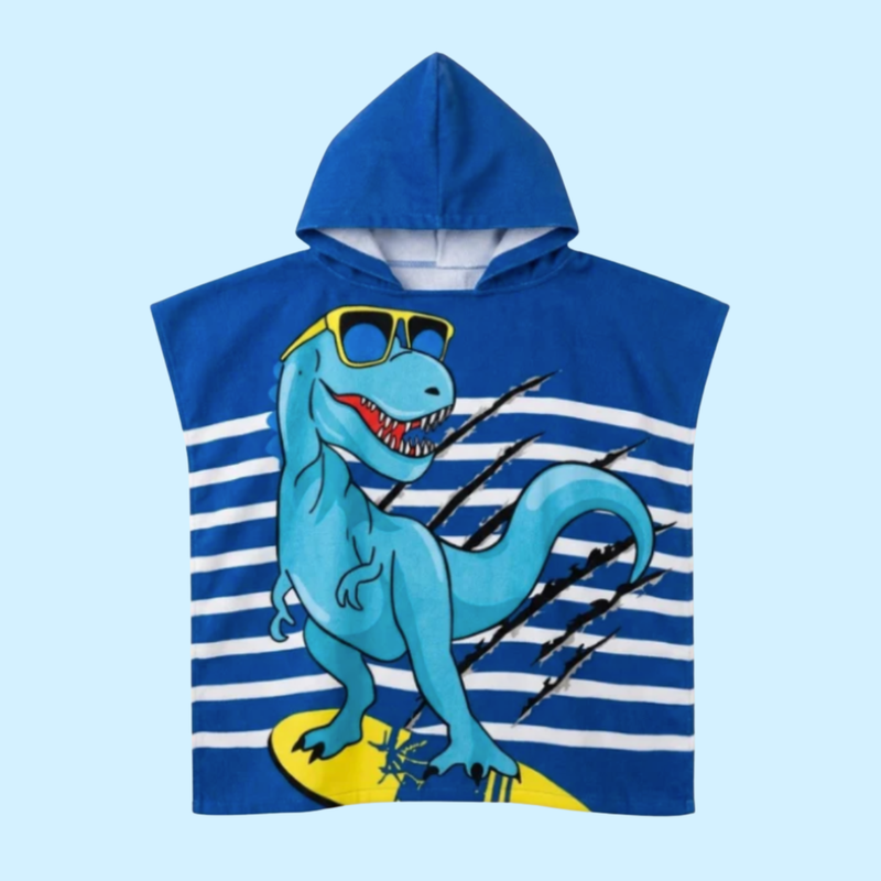 TibaToes™ Kids Hooded Beach Poncho Towel (3-8 years)