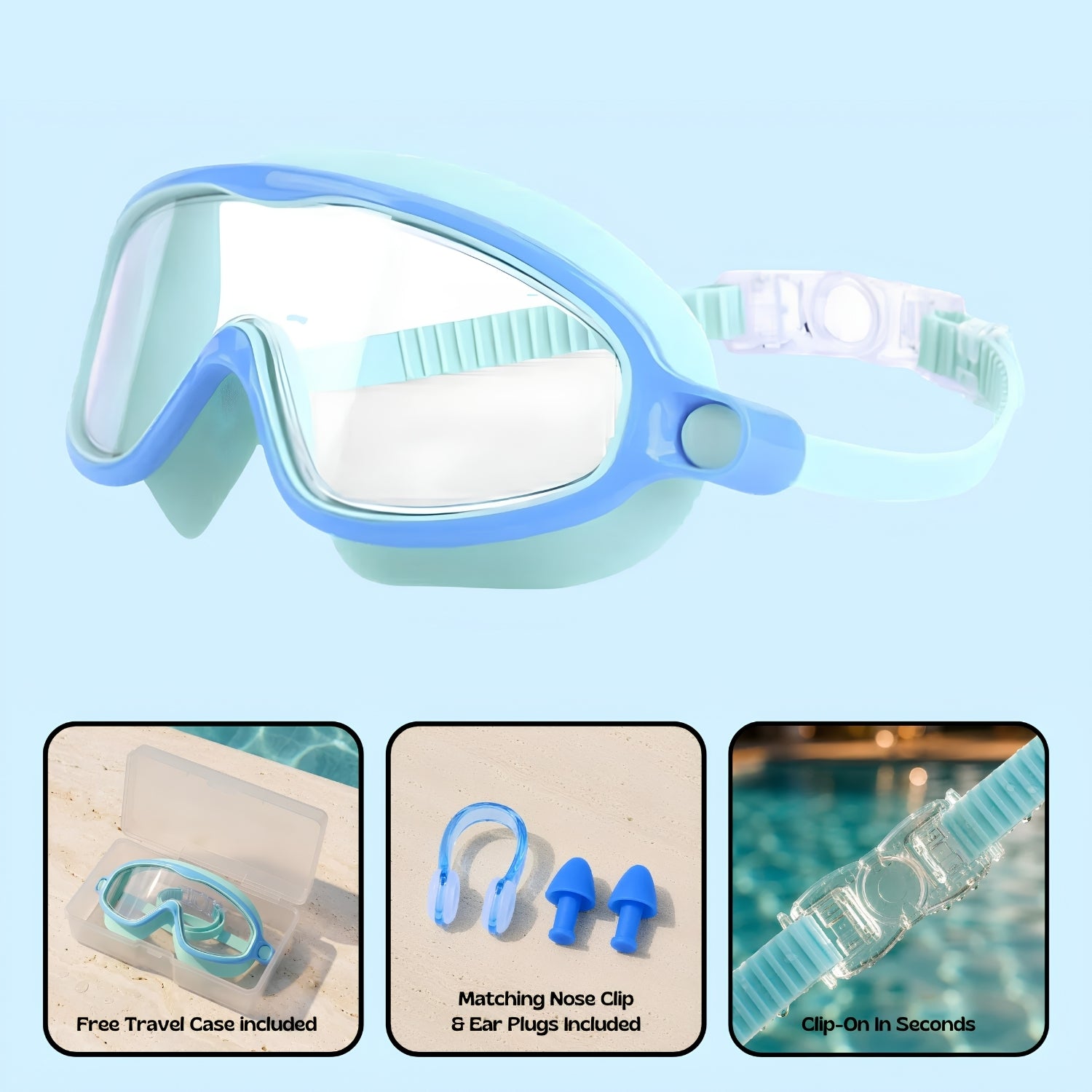TibaToes™ Clip-On Swim Goggles