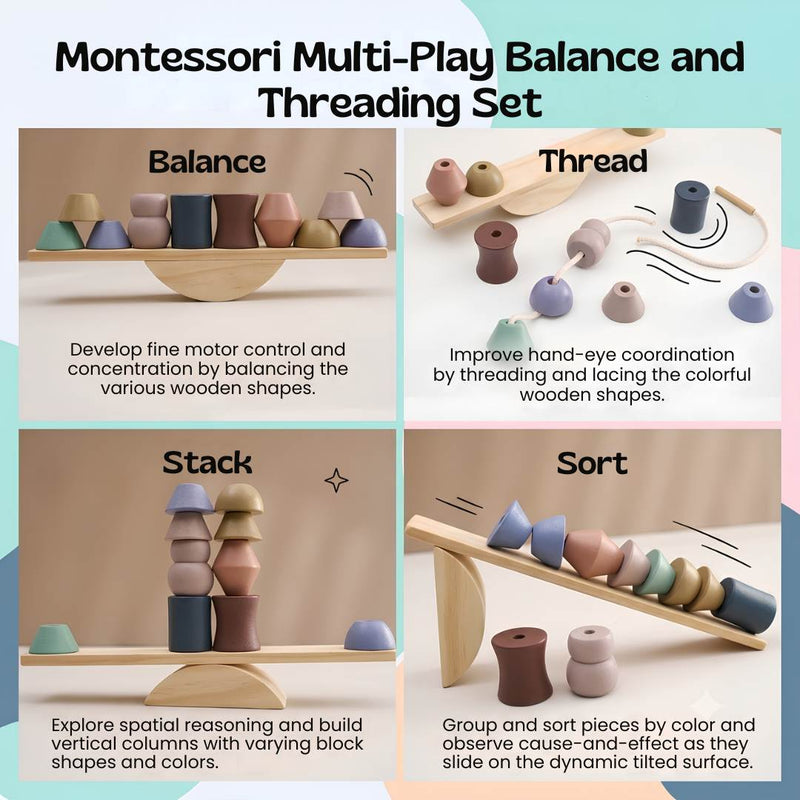 TibaToes™ Safari Balance & Threading Board