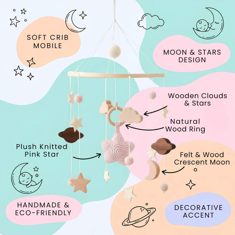 TibaToes™ Wooden Baby Mobile