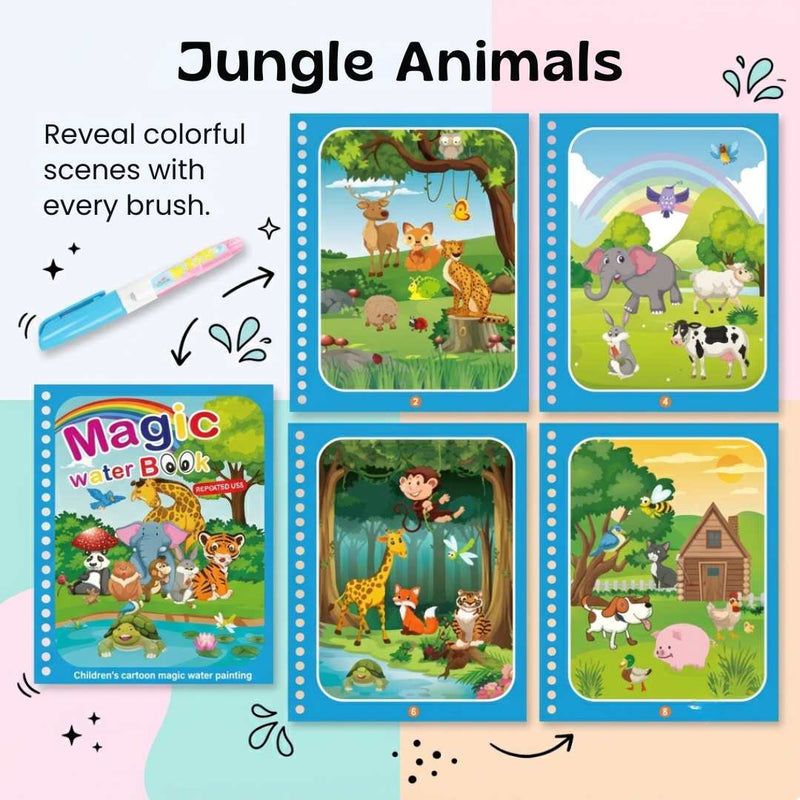 TibaToes™ Mess-Free Reusable Water Coloring Books