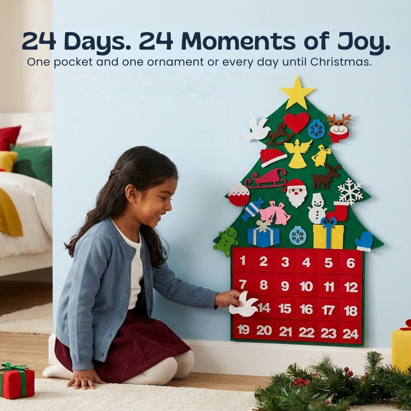 TibaToes™ Felt Christmas Countdown Tree