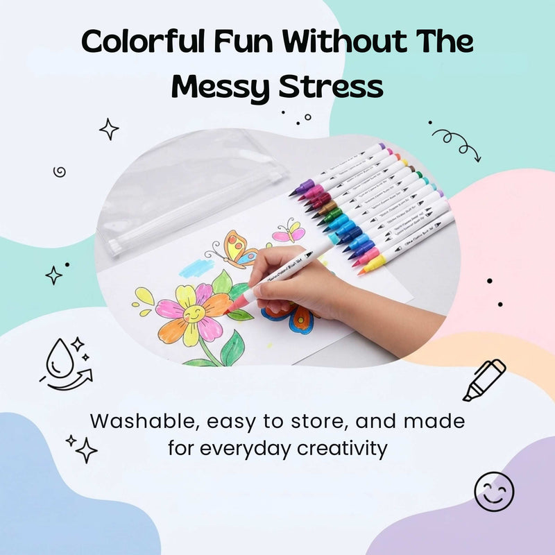 TibaToes™ RainbowBrush Dual-Tip Marker Set