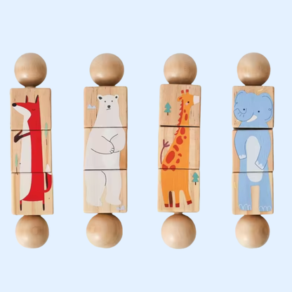 TibaToes™ Spin & Match Animal Friends