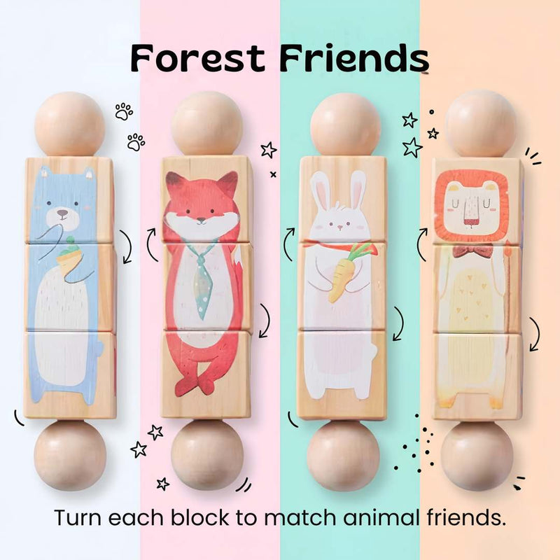 TibaToes™ Spin & Match Animal Friends